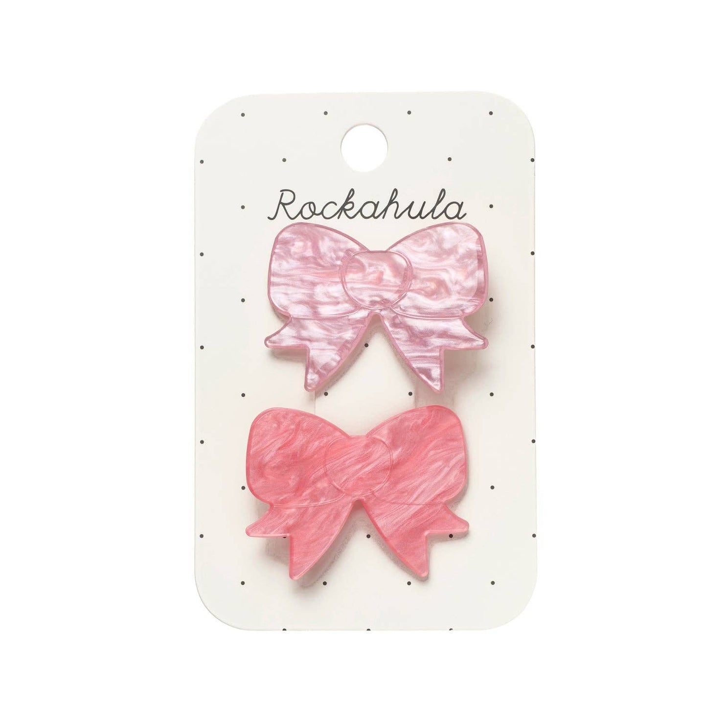 Pretty in Pink Acetate Bow Clips