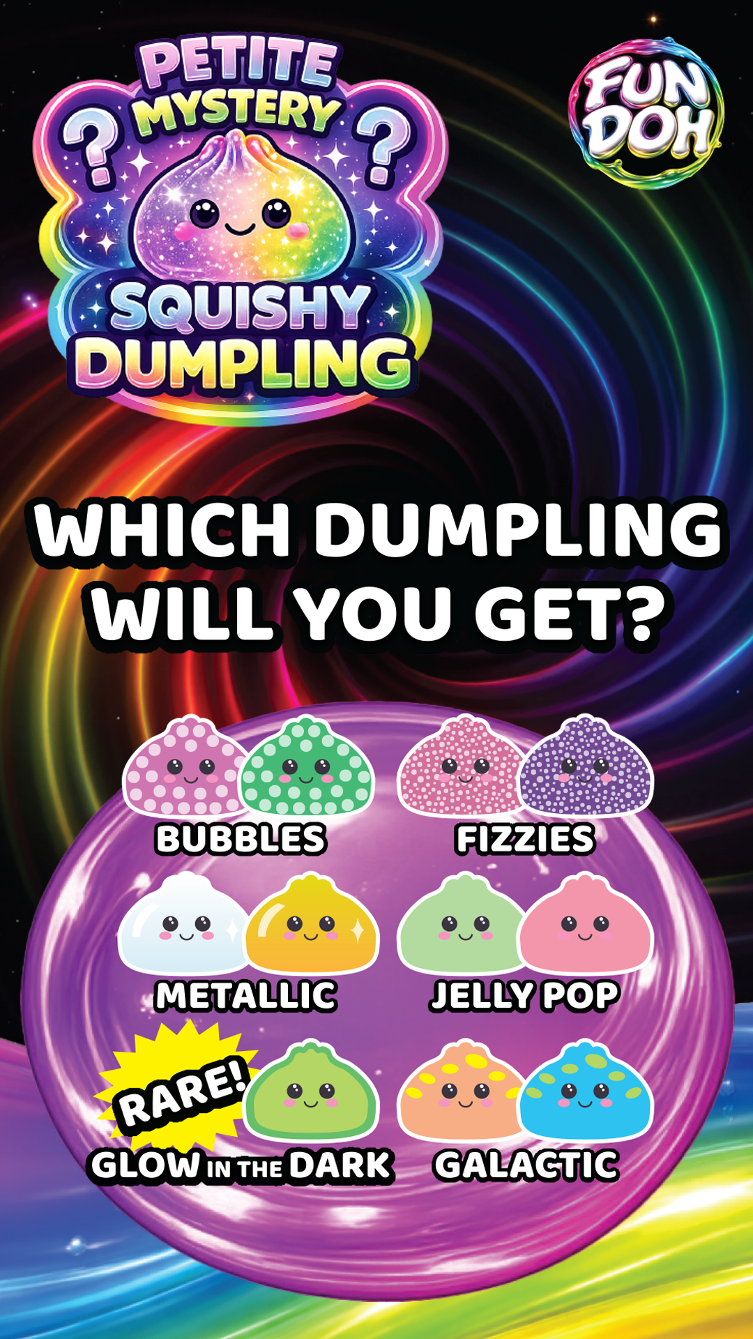 Fun Doh Squishy Mystery Mini  Dumpling Toy