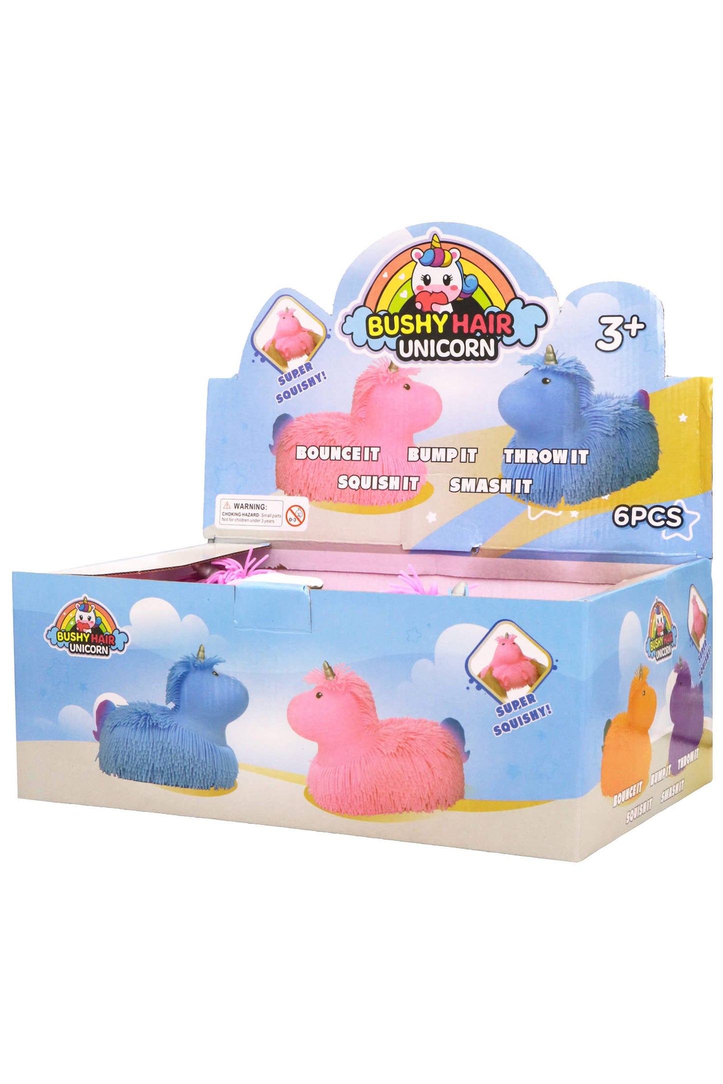 Jumbo Unicorn Light-Up Spiky Puffer Squishy