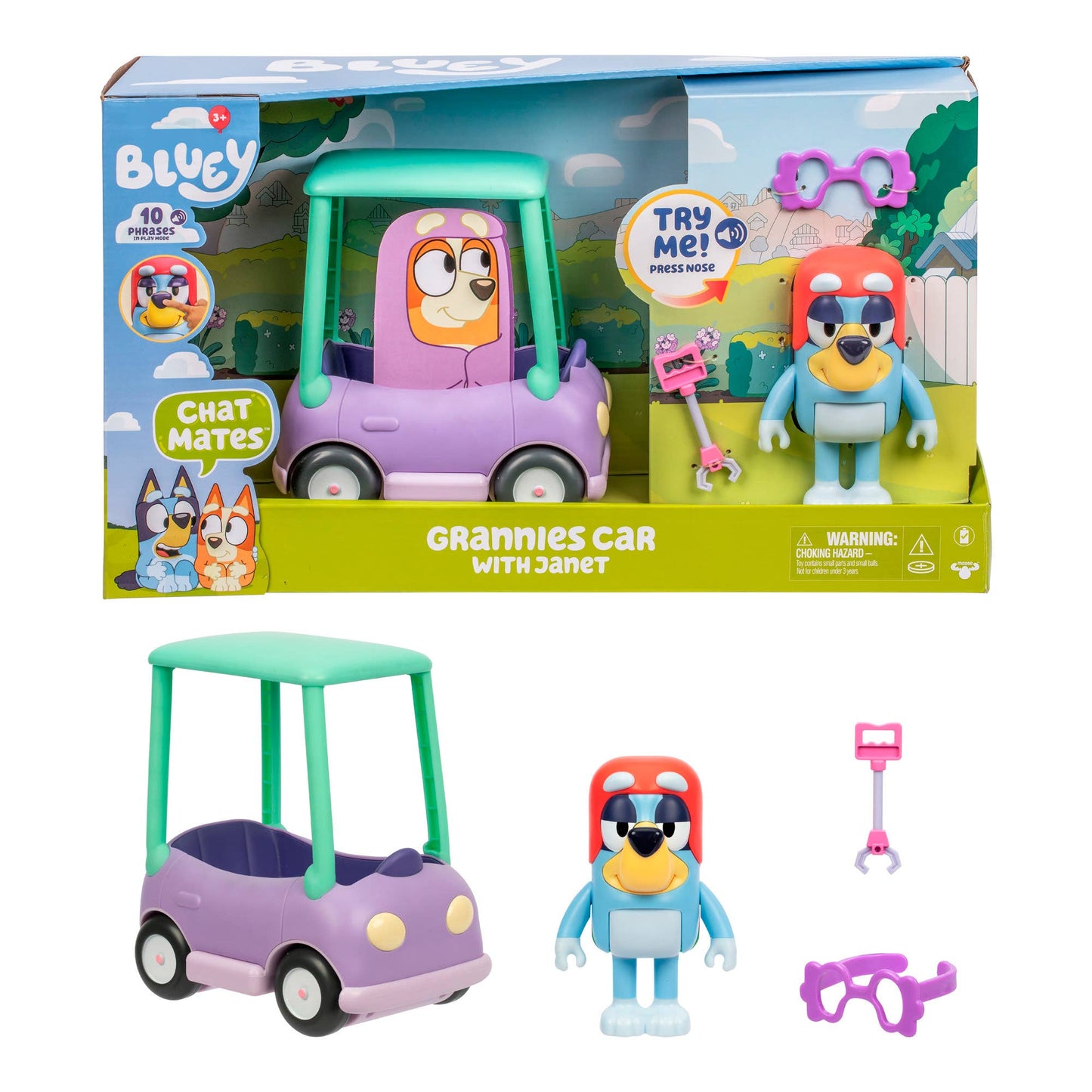 Bluey Chat Mates Janet Playset