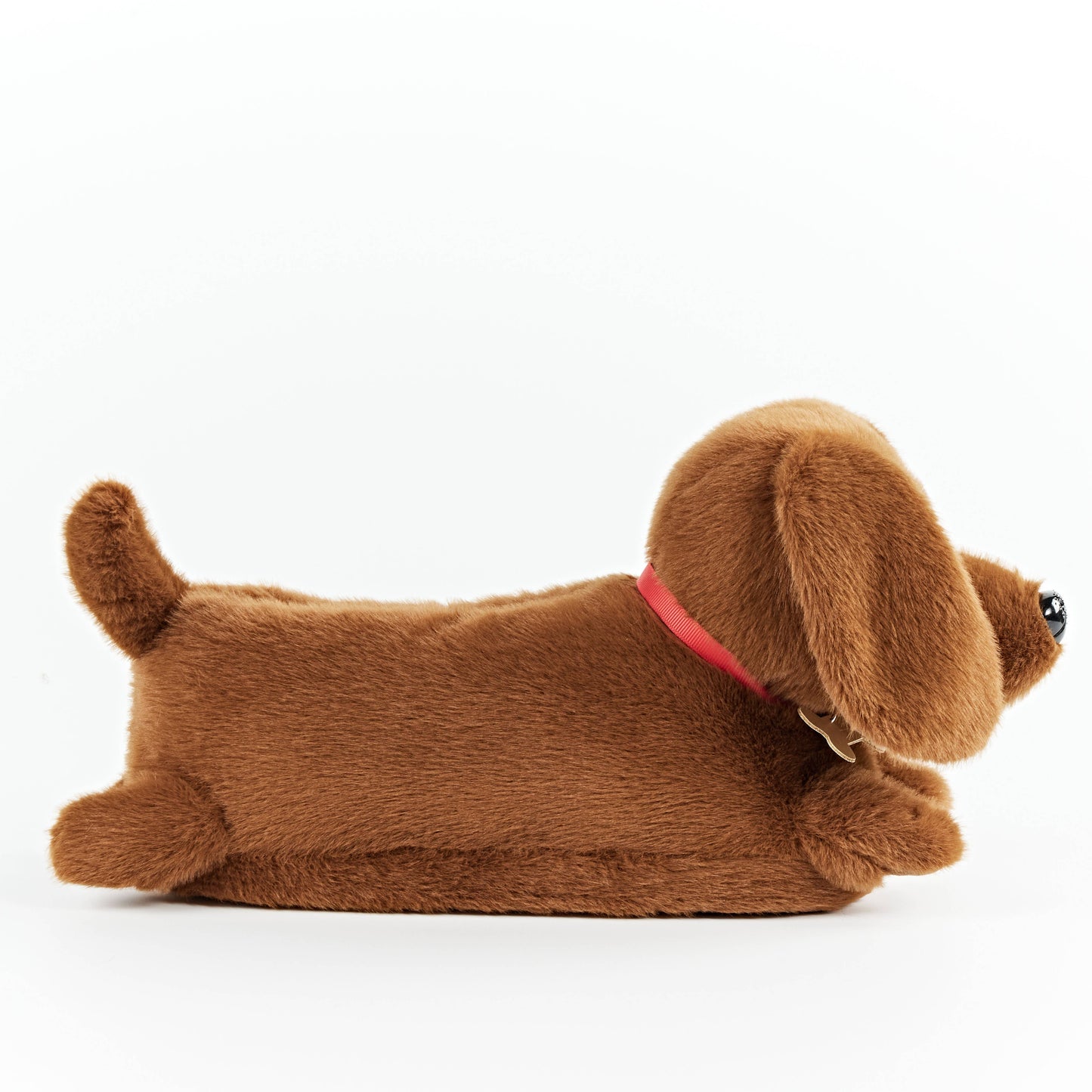 Birdie the Dachshund | Kids' Funny Non-Skid Plush Slippers