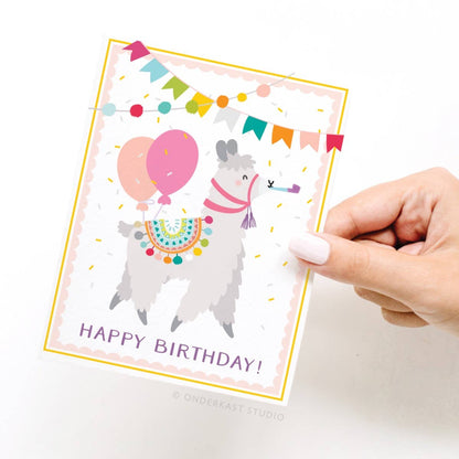 Happy Birthday! Llama Greeting Card