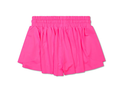 Bright Pink Butterfly Shorts (Youth Medium (10-12))