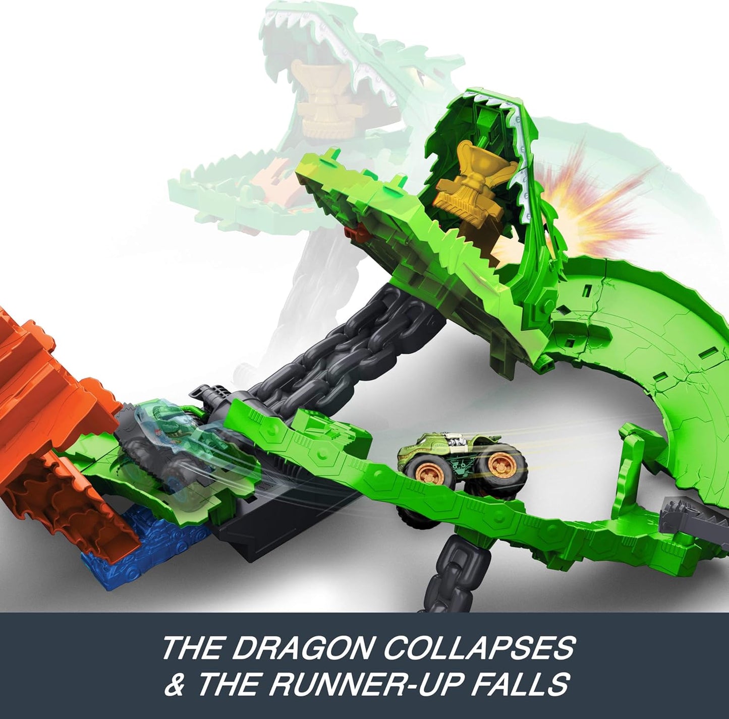 Hot Wheels: Monster Trucks: Sharks vs Dinos Dragon Playset
