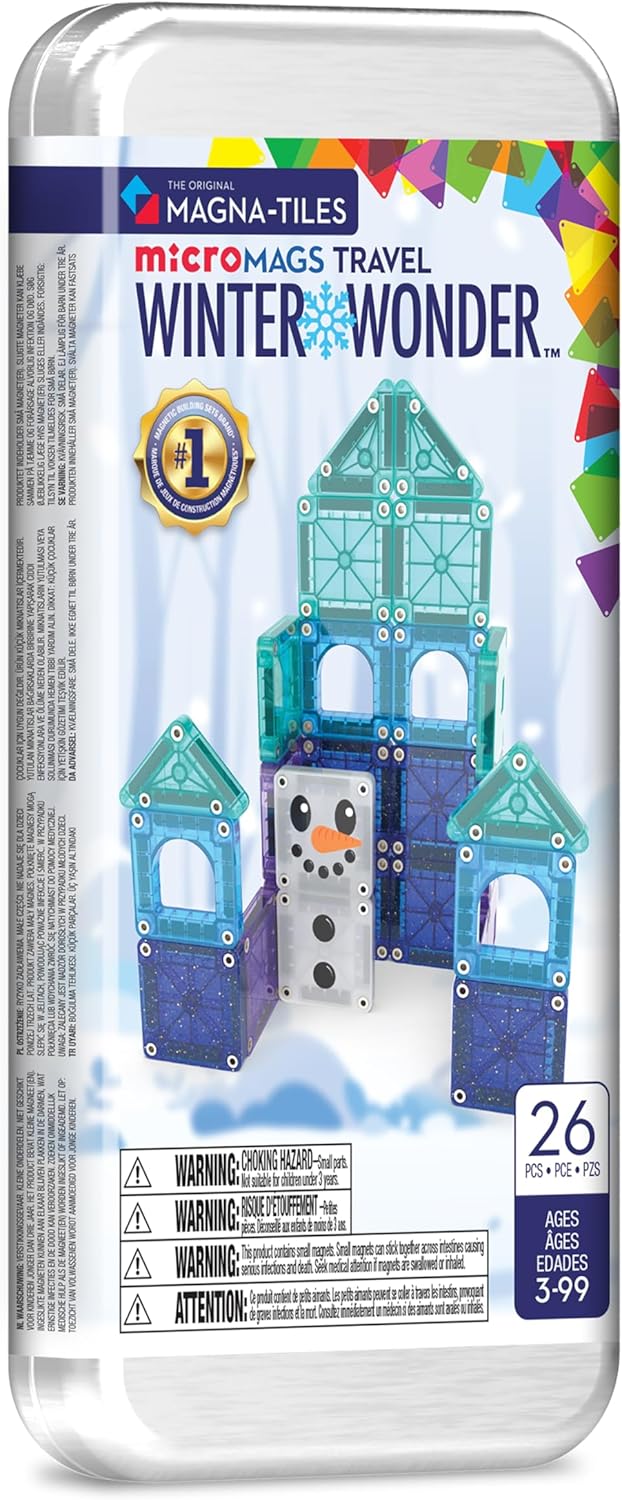 Magnatiles Micromags Winter Wonder Travel Set 26 piece