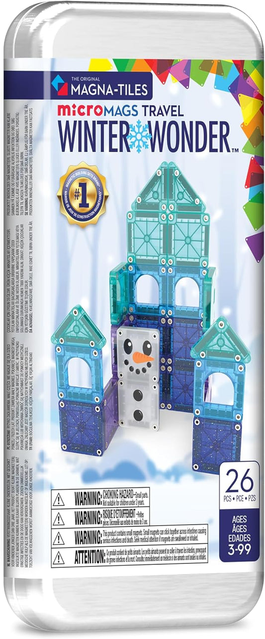Magnatiles Micromags Winter Wonder Travel Set 26 piece