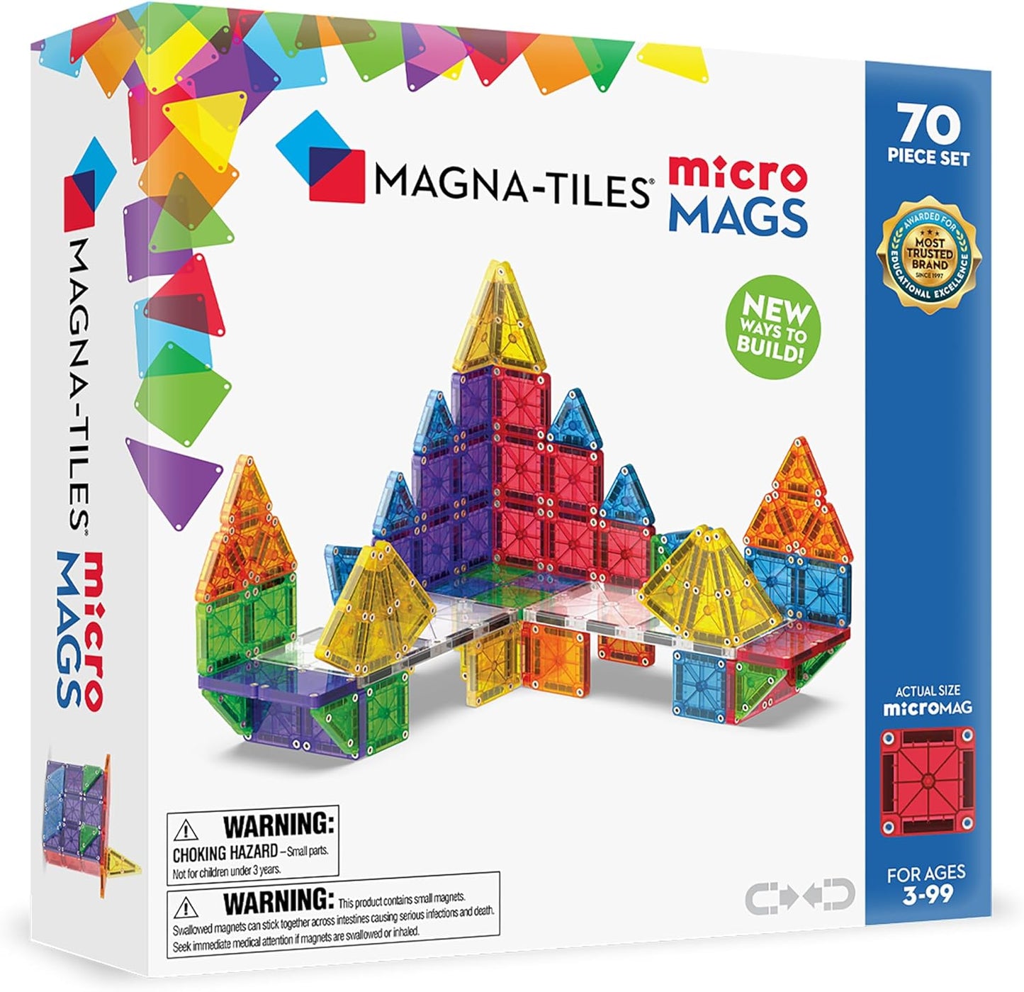 Magnatiles Micromags 70 piece Deluxe Set