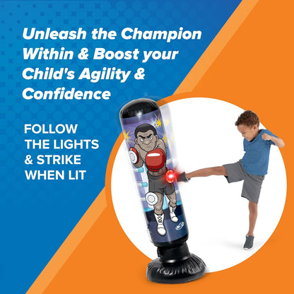 Electronic Jr Boxing Kickboxing Punch Bag with LED Lights and Sounds
