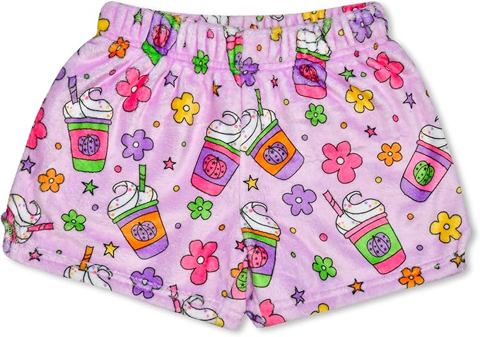 Pumpkin Lattes Fleece Shorts Size Med