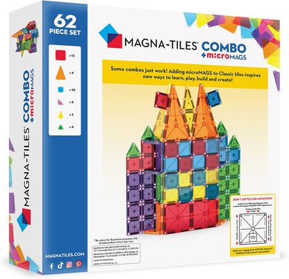 Magnatiles Combo Set + micromags 62 piece