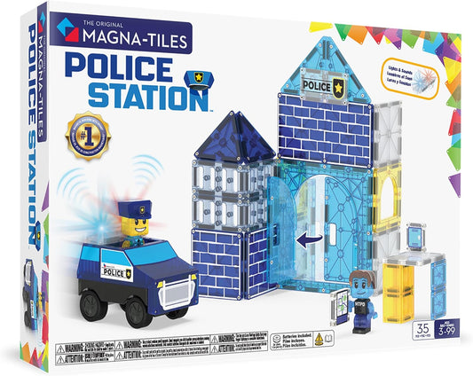 Magnatiles Police Station 35 piece Set