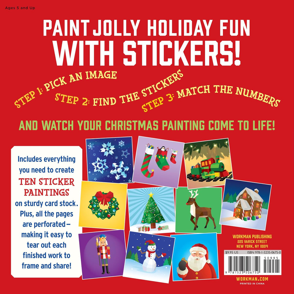 Paint by Sticker Kids Christmas