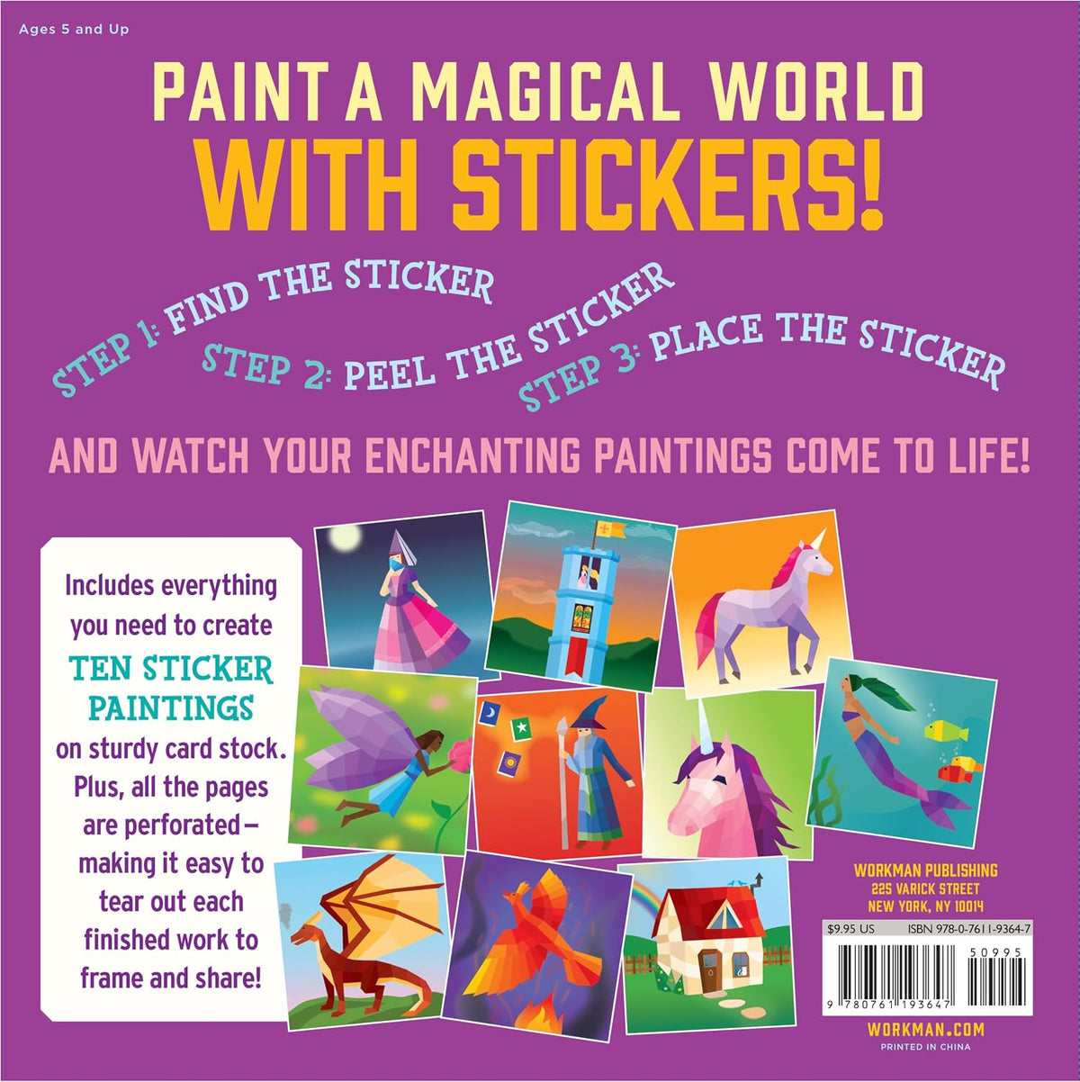 Paint by Sticker kids Unicorns & Magic