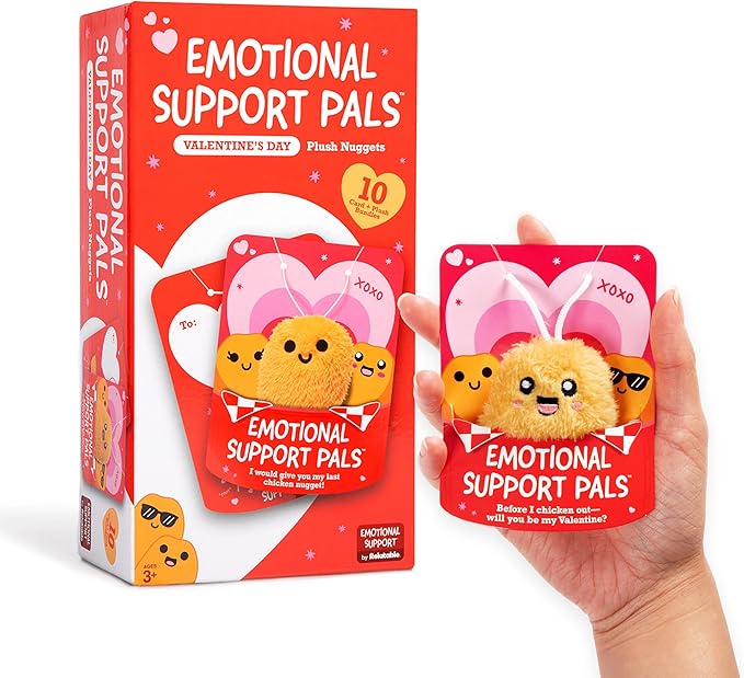 Emotional Support Nuggies Valentine's Day Cards