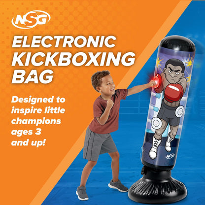 Electronic Jr Boxing Kickboxing Punch Bag with LED Lights and Sounds