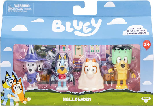 Bluey Halloween 4 Figurine Set