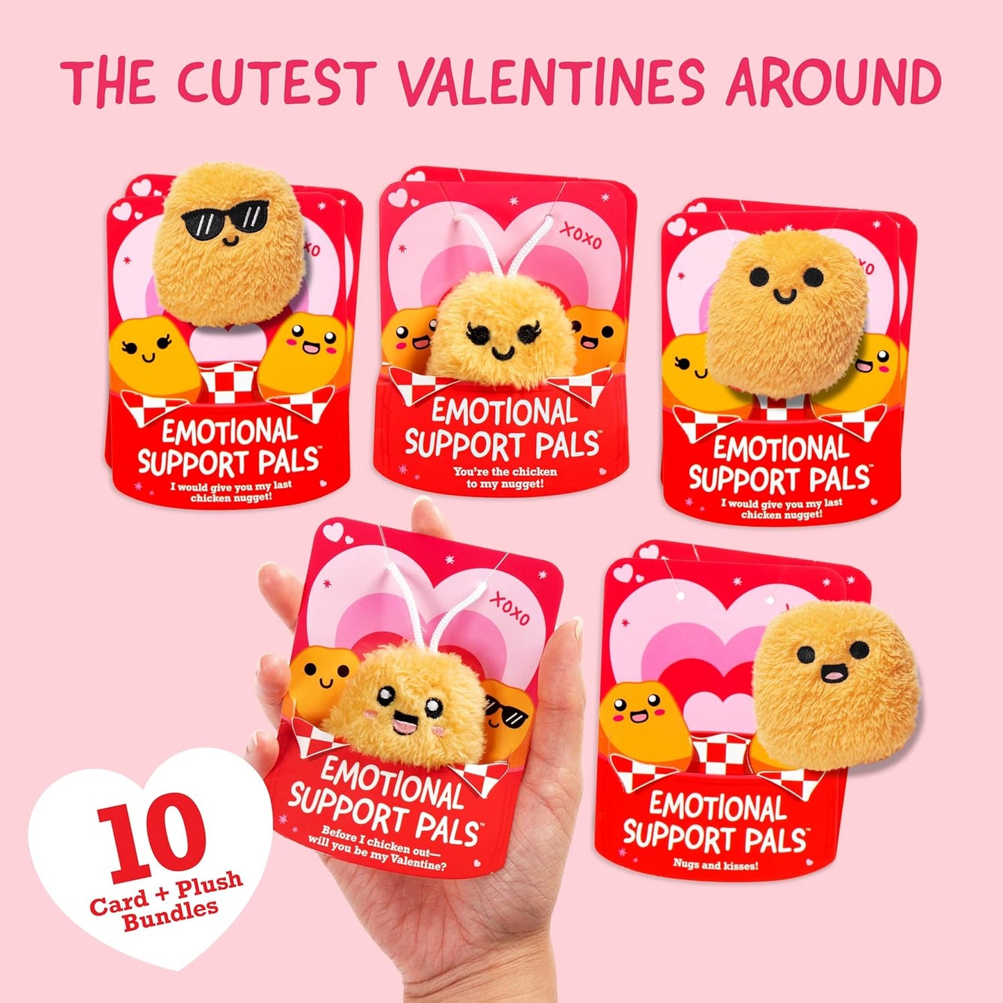 Emotional Support Nuggies Valentine's Day Cards