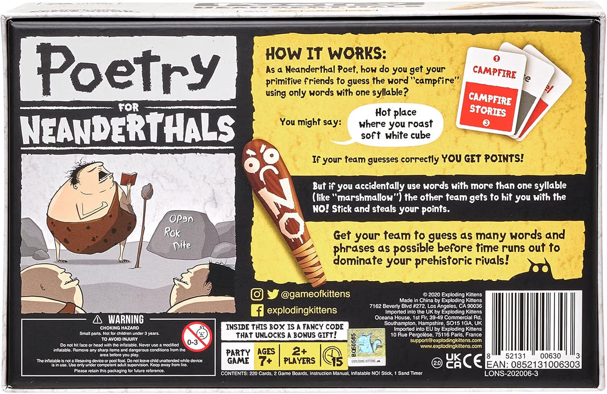 Poetry for Neanderthals