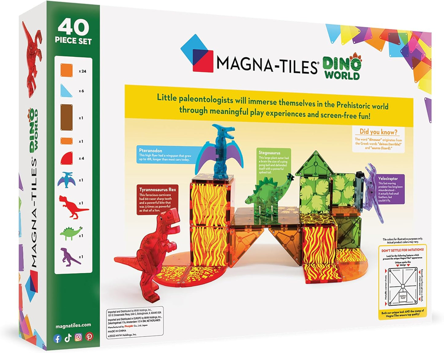 Magnatiles Dino World 40 piece