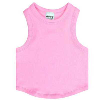 Rose Cropped Smoked Racerback Top M-L