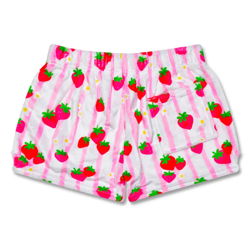 Strawberry Stripes Plush Shorts medium
