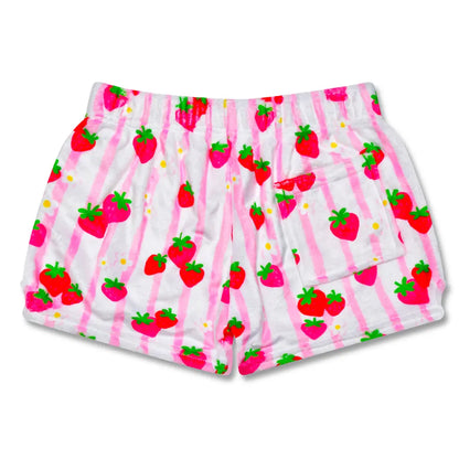 Strawberry Stripes Plush Shorts medium
