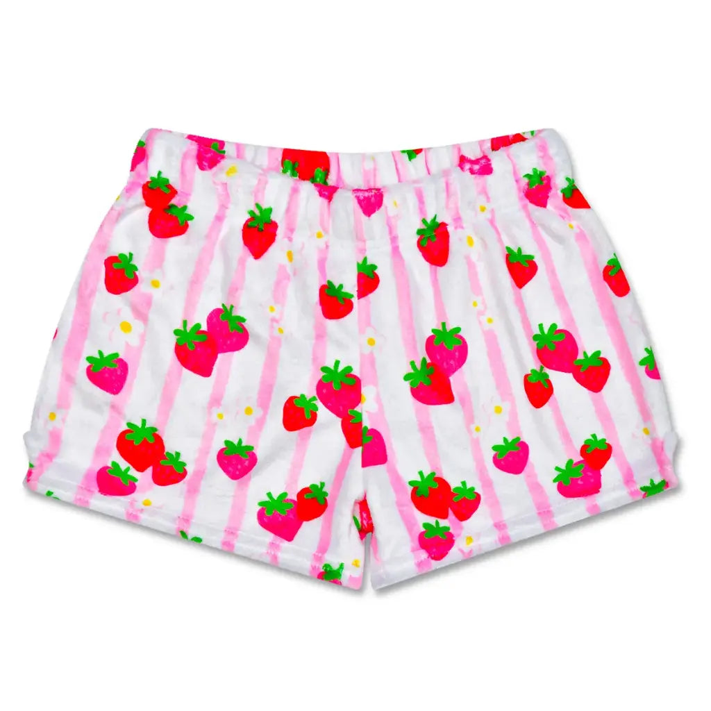 Strawberry Stripes Plush Shorts medium