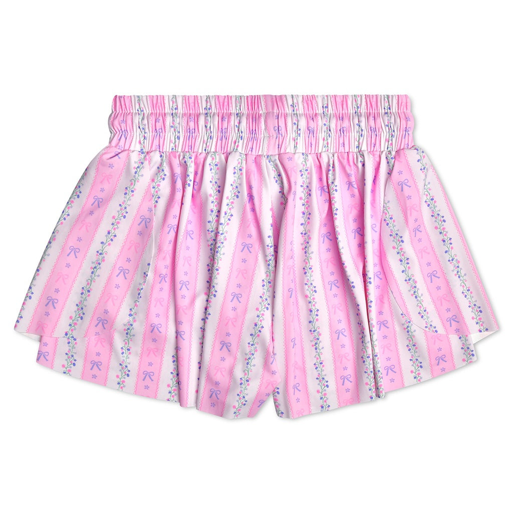 Floral Stripes Butterfly  Shorts large