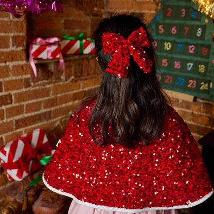 Sequin Velvet Bow Clip