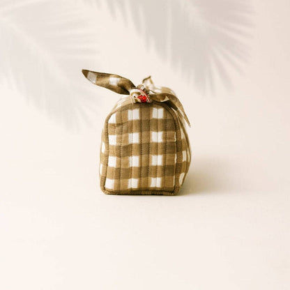 Small Painted Gingham Pouch