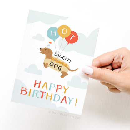 Hot Diggity Dog Greeting Card