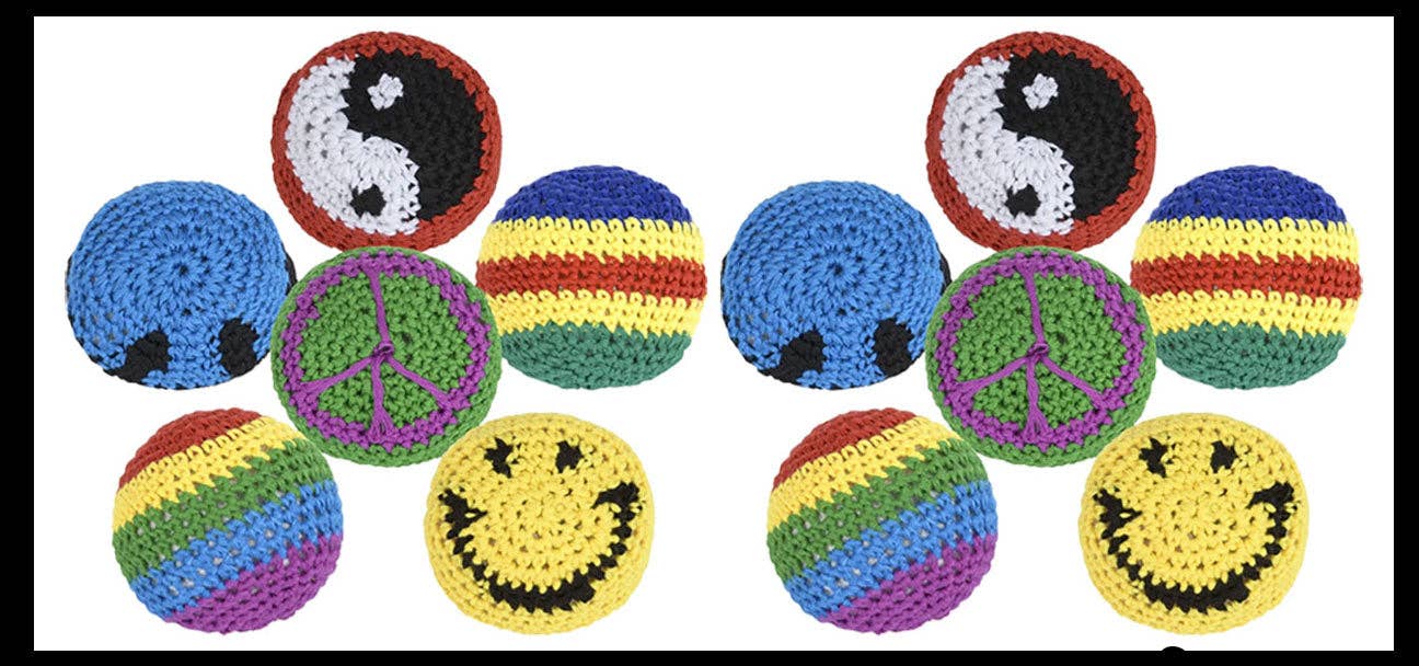 1 Knit Kick Balls - Sack Footbag Game Balls -Crunchy Sensory
