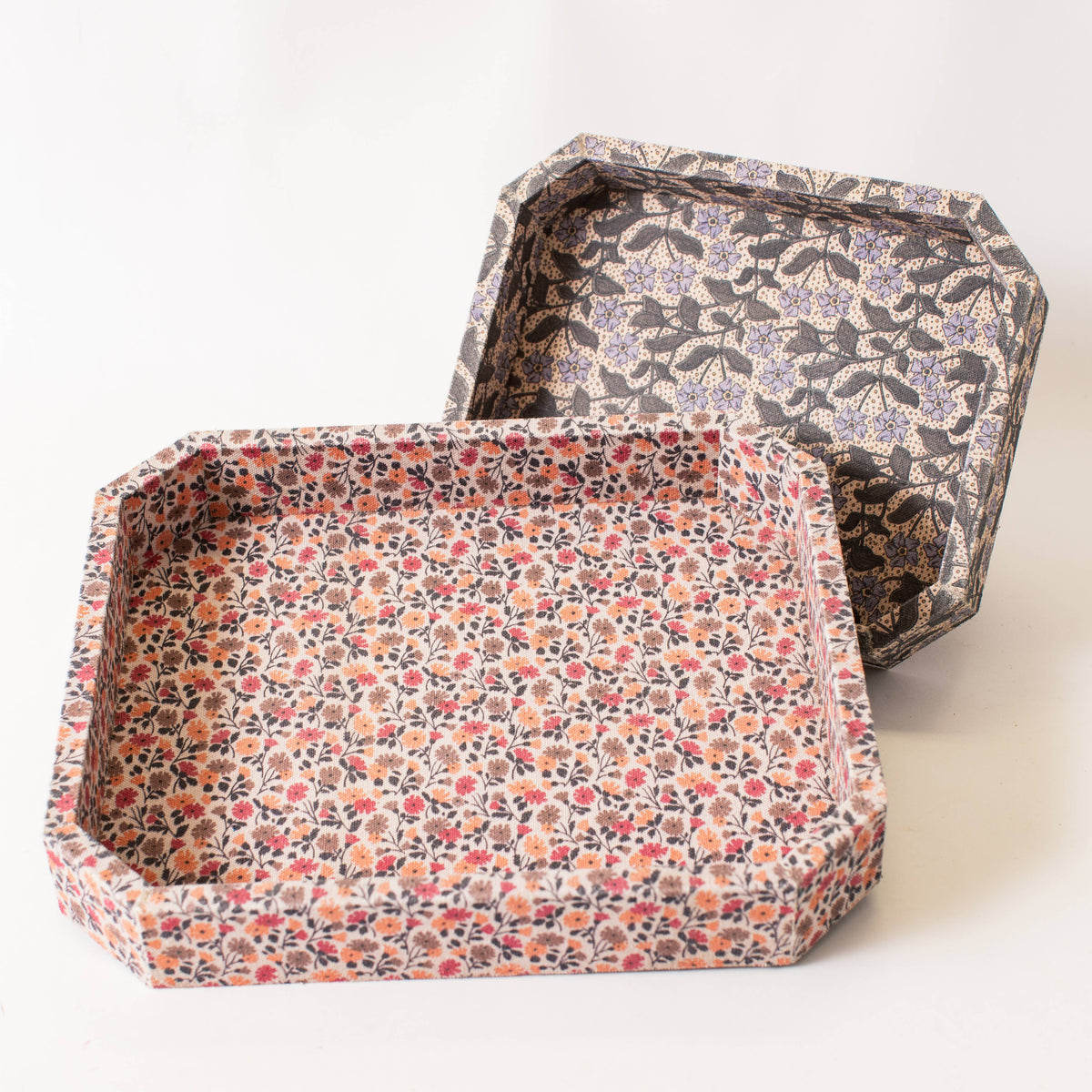 Floral Fabric Serving Tray (Set/2) (PK/2 Sets) | Cottage