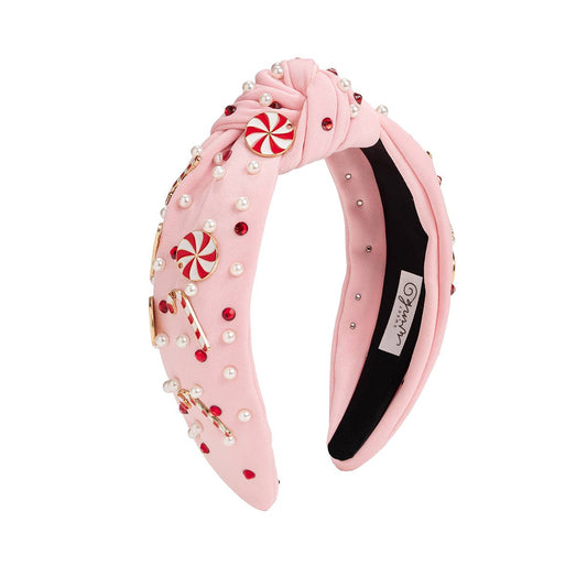 Candy Cane Christmas Gemstone Headband - Mommy and Me