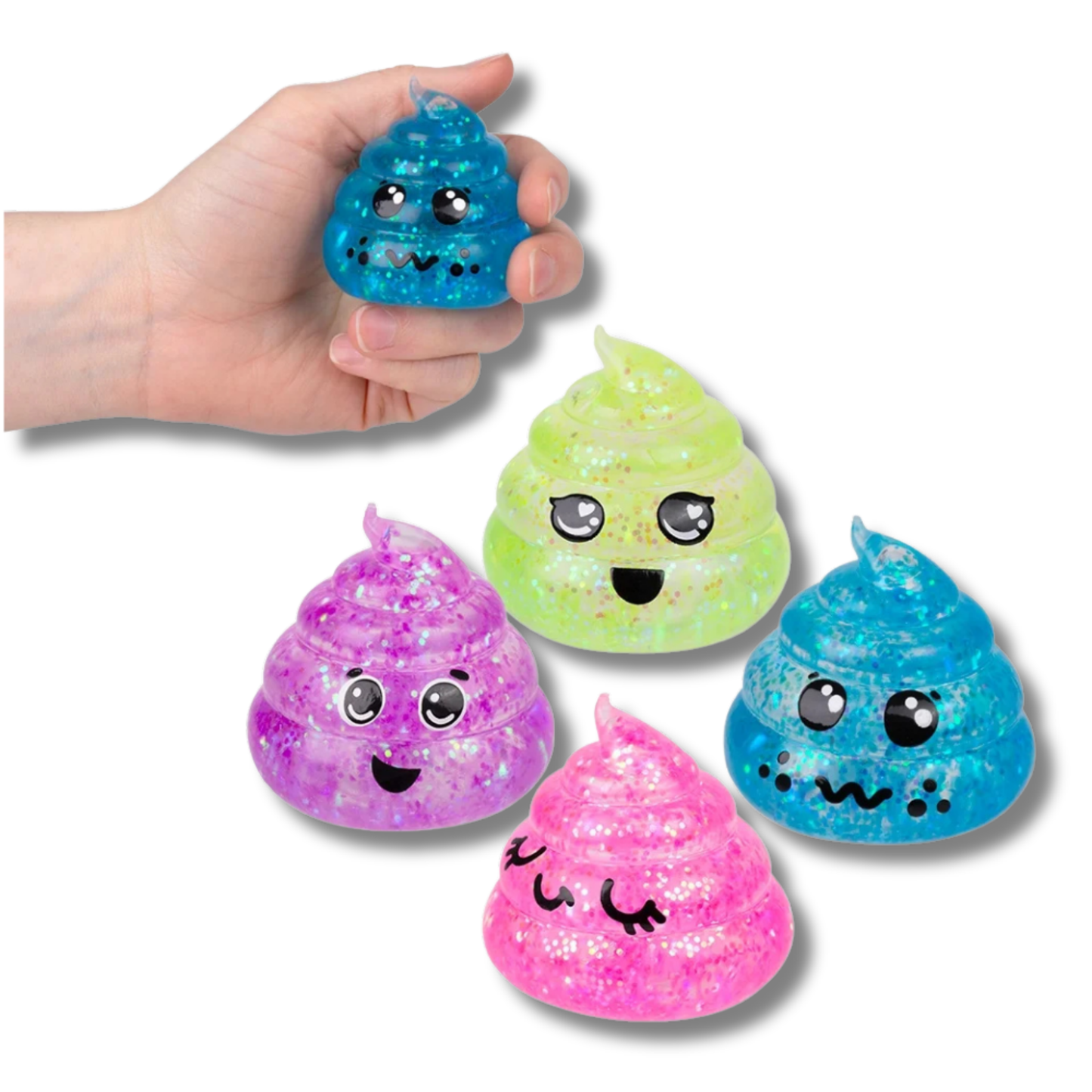 Glitter Squeezy Sparkle Sugar Poop Fidget Kids Toy