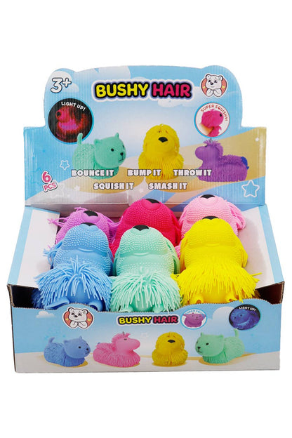 Jumbo Noodle Puli Dog Spiky Puffer LED Squishy Toy