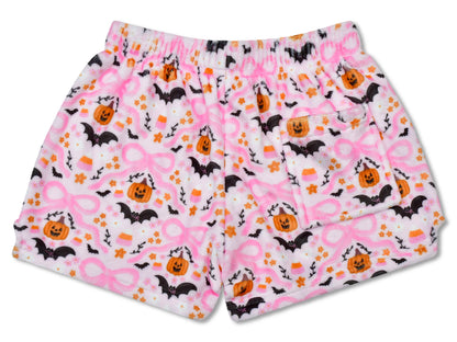 Bows And Bats Plush Shorts (Youth Large (14))