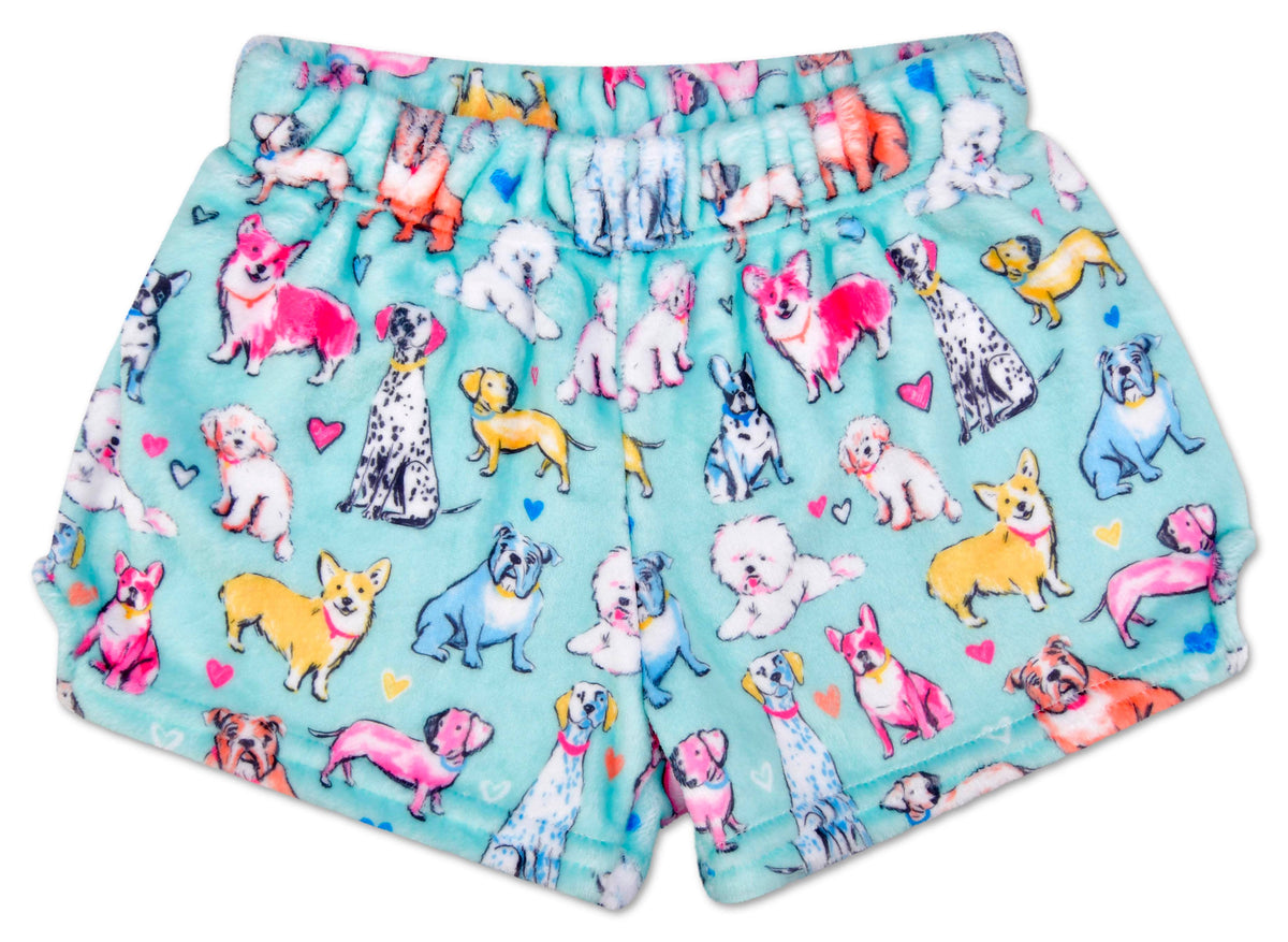 Preppy Pups Plush Shorts (Large (14))