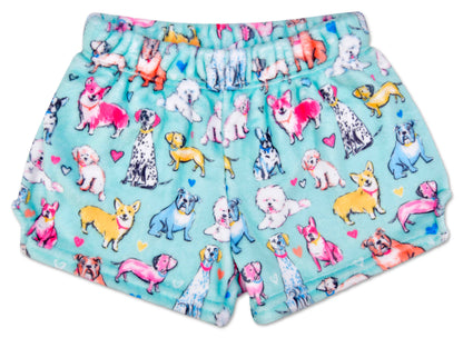 Preppy Pups Plush Shorts (Large (14))