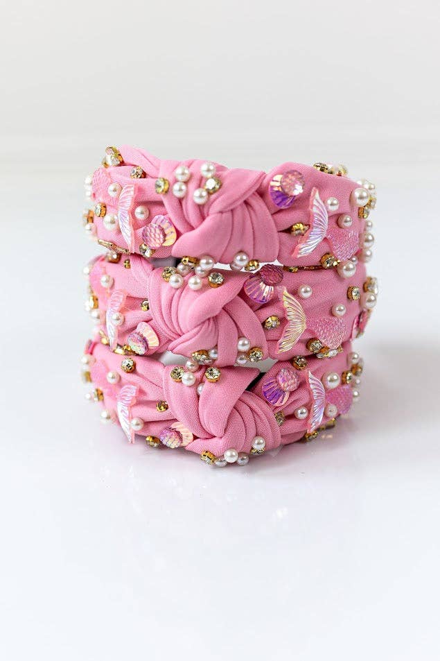 Beaded Headband - Mermaid (Pink)