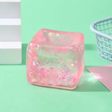5cm Maltose Glitter Squishy Cube Assort Colors