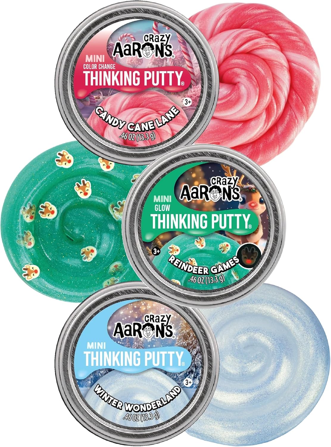 Crazy Aaron's Holiday Putty Mini Tins