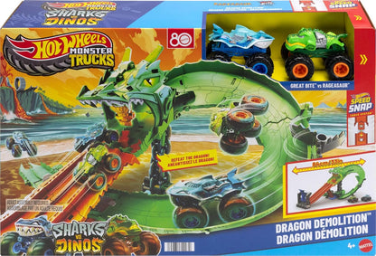 Hot Wheels: Monster Trucks: Sharks vs Dinos Dragon Playset