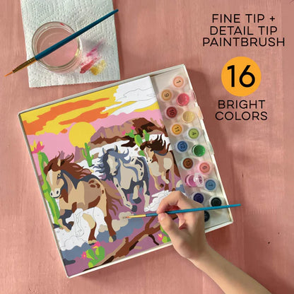 Paint Number Wild Horses