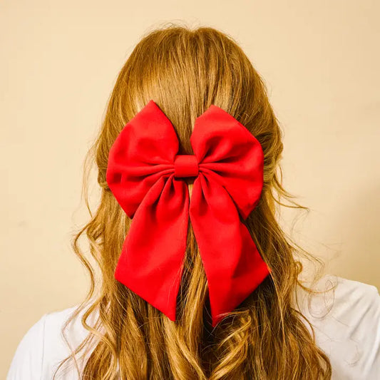 Classic Hair Bow Red