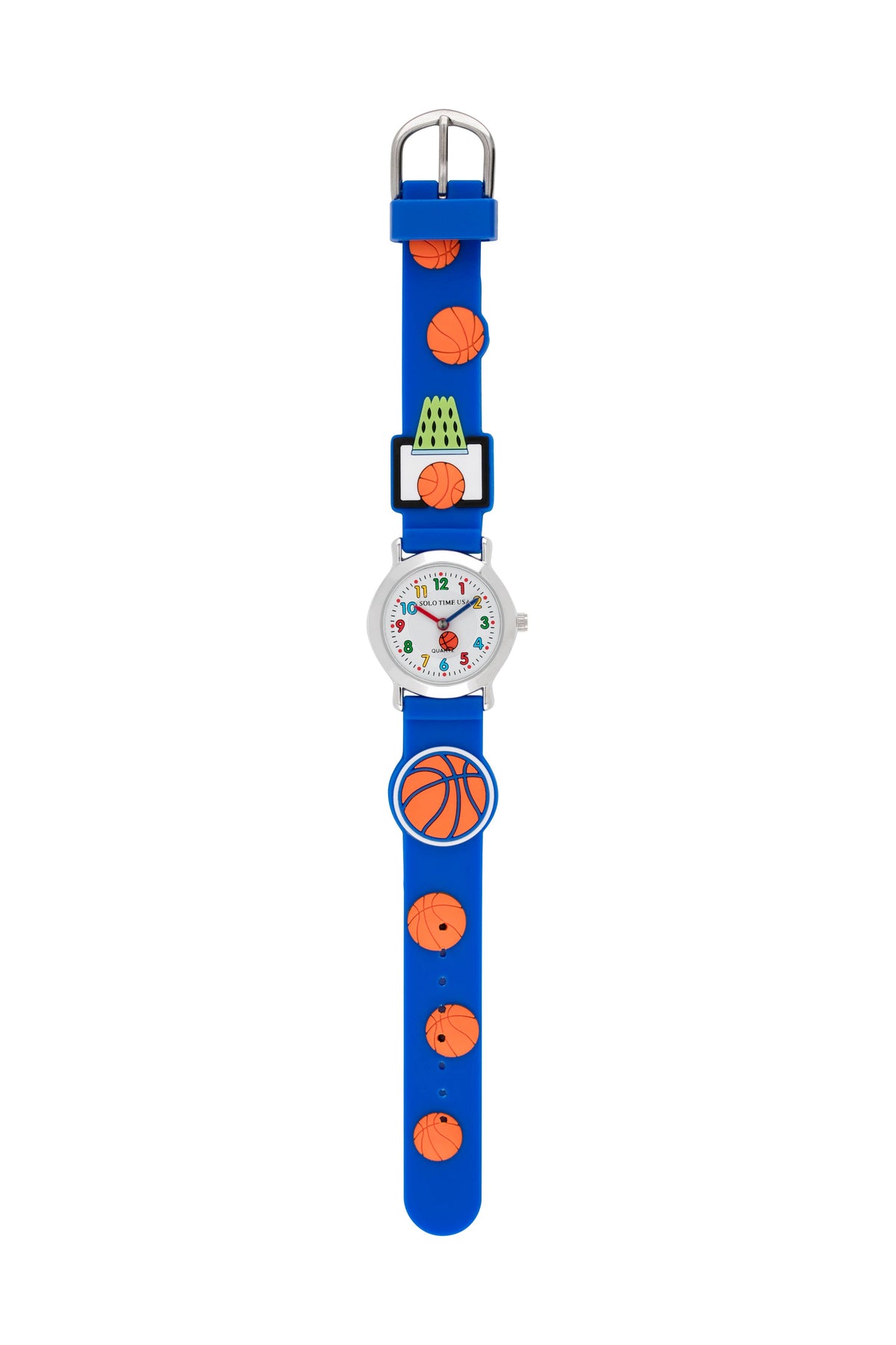 Children's quartz watch with basketballs