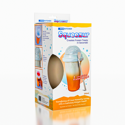 ProKitchen Squeezur Color-Changing Instant Slushie Maker Cup (1pc) Includes Straw/Spoon & Lid