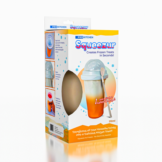 ProKitchen Squeezur Color-Changing Instant Slushie Maker Cup (1pc) Includes Straw/Spoon & Lid