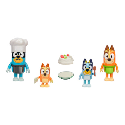 Bluey Let’s Play Chef Pavlova 4-Pack Figure Set