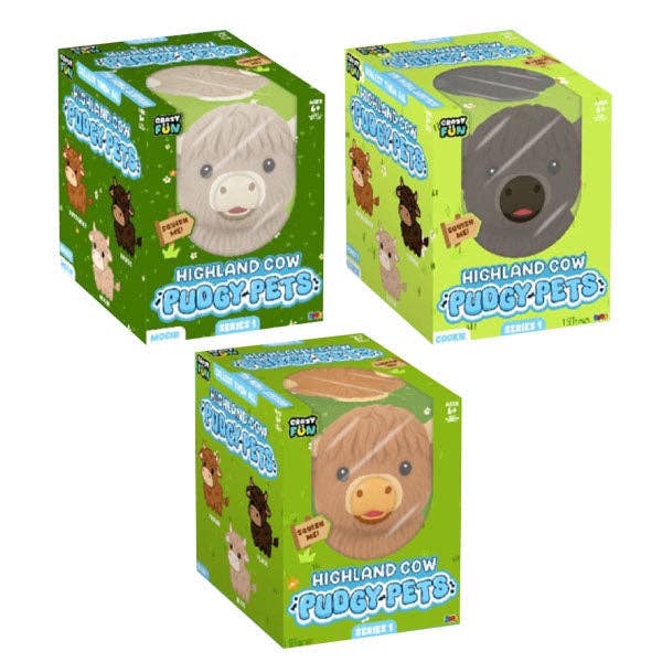 RMS® Crazy Fun™ Highland Cow Pudgy Pets Squishy S1